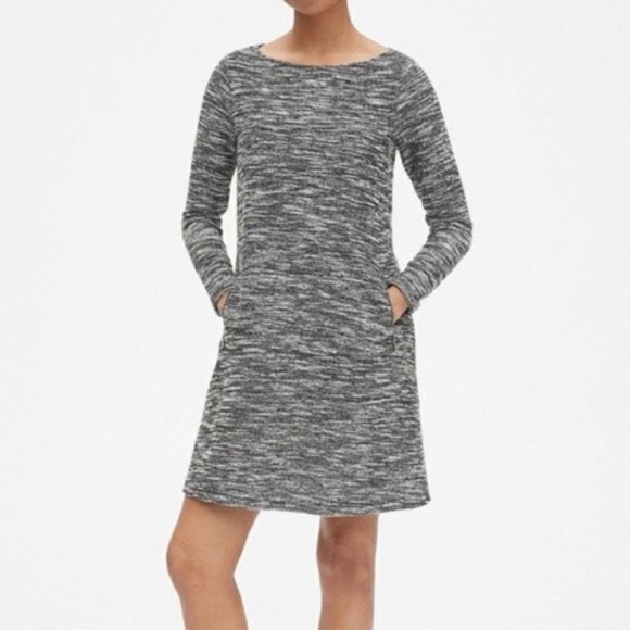 Gap Boucle Dress Long Sleeves with Pockets TALL - Picture 2 of 6